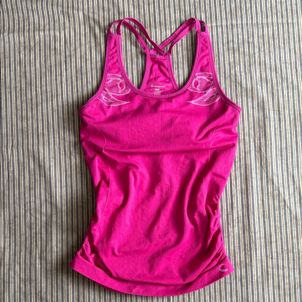 CELIMAWEAR Hot Pink Seamless Racerback Workout Tank - Size M